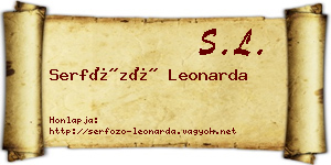 Serfőző Leonarda névjegykártya